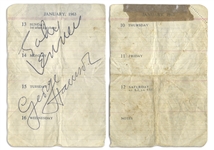 The Beatles Signed Items: Diary Page Signed by John Lennon & George Harrison, and Record Sleeve Signed by Paul McCartney, George Harrison & Ringo Starr -- With Roger Epperson COAs for All Signatures